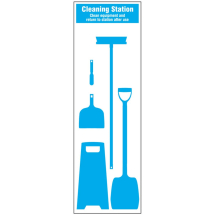 Cleaning Station Shadow Board 5 Piece - 600x2000mm