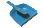8" Plastic Dustpan and Soft PVC Brush Set BLUE (Pack of 24)