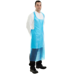 PE Disposable Aprons on Roll 50 Micron BLUE 47"x27" x 500
