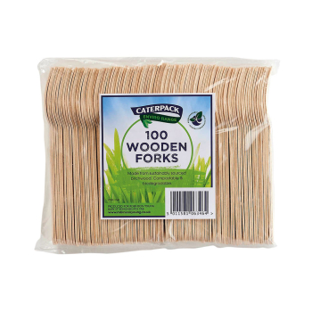 Caterpack Enviro Wooden Forks (Pack of 100)
