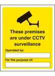 These preimises are under CCTV surveillance 300 x 250mm R/P