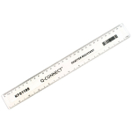 Q-Connect Clear 300mm Shatterproof Ruler (Pack of 10)