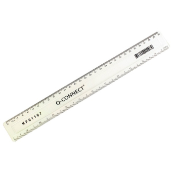 Q-Connect 300mm Clear Ruler (Pack of 10)