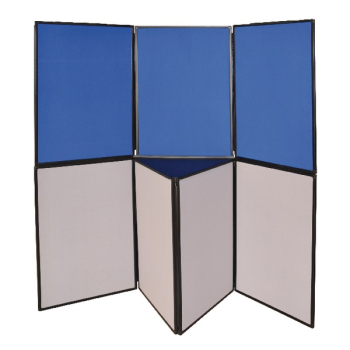 Q-Connect Display Board 6 Panel Blue /Grey