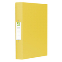 Q-Connect 2-Ring A4 Binder 25mm Polypropylene Yellow (Pack of 10)