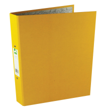 Q-Connect 2 Ring 25mm Paper Over Board Yellow A4 Binder (Pack of 10)