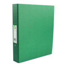 Q-Connect 2 Ring 25mm Paper Over Board Green A4 Binder (Pack of 10)