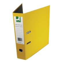 Q-Connect Yellow Foolscap Paperbacked Lever Arch File (Pack of 10)