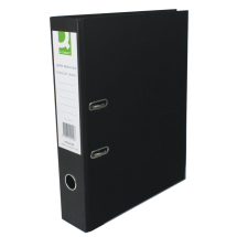 Q-Connect Paper Over Board Black Lever Arch Foolscap File (Pack of 10)