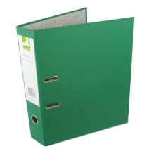 Q-Connect Green Foolscap Paperbacked Lever Arch File (Pack of 10)