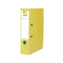 Q-Connect Polypropylene 70mm Yellow Lever Arch Foolscap File (Pack of 10)