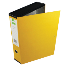 Q-Connect Box Foolscap File 75mm Yellow (Pack of 5)