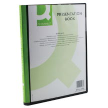 Q-Connect Presentation Display Book 20 Pocket A4 Black