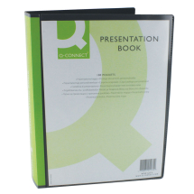 Q-Connect Presentation Display Book 100 Pocket A4 Black