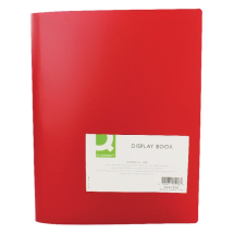 Q-Connect Polypropylene Display Book 40 Pocket Red