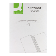 Q-Connect Project Folder A4 Blue (Pack of 25)