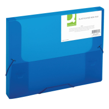 Q-Connect Elasticated Folder 25mm A4 Blue