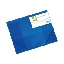 Q-Connect Elasticated Folder 3 Flap A4 Blue