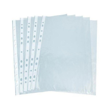 Q-Connect A4 Punched Pocket 50 Micron Clear (Pack of 100)
