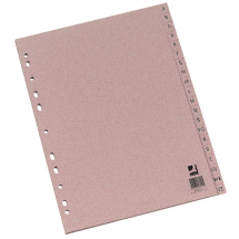 Q-Connect Buff A4 Index Multi-Punched A-Z 20-Part Manilla