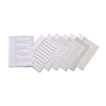 Q-Connect Multi-Punched A-Z 20-Part Polypropylene White A4 Index