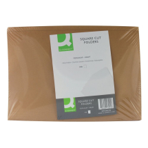 Q-Connect Kraft Square Cut Folder 170gsm Foolscap Buff (Pack of 100)