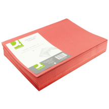 Q-Connect Square Cut Folder Lightweight 180gsm Foolscap Red (Pack of 100)