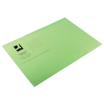 Q-Connect Square Cut Folder Lightweight 180gsm Foolscap Green (Pack of 100)