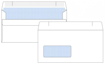 Envelopes DL White Window S/S 110x220mm x 80g 1 x 1000