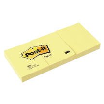 Post-it 38x51mm Canary Yellow Notes (Pack of 12)