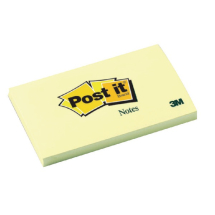 Post-it 76x127mm Canary Yellow Notes (Pack of 12)