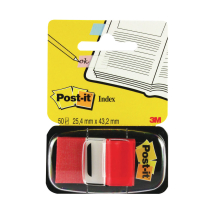 Post-it Red Index Tabs 25mm (Pack of 12x50)