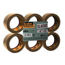 Scotch Buff Packaging Tape Polypropylene 50mmx66m (Pack of 6)