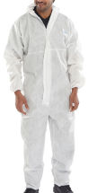 Antistatic Laminated Type 5/6 Disposable Coverall - White