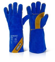 Cat2 Blue Gold Welder Gloves
