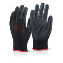 Ecomony Black PU Coated Gloves