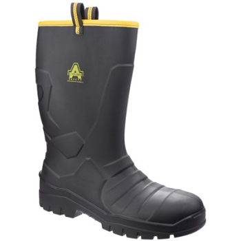 AS1008 Black PU Rigger Wellington Boot AS1008 Black PU Rigger Wellington Boot