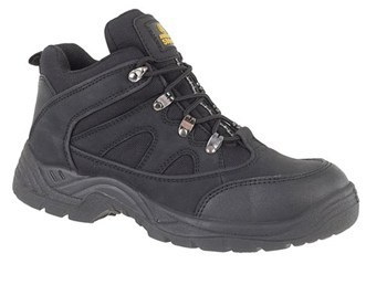 FS151 Black Lace Ankle Boot Scuff Cap