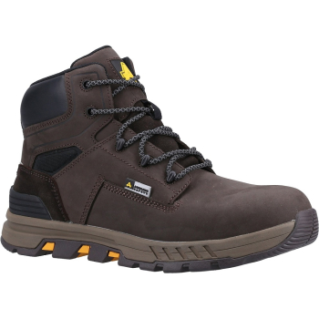 AS261 CRANE Leather Safety Boot with Athletic Sole - Brown
