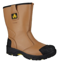 FS143 Tan Safety Rigger with Scuff Cap and Heel Kick Panel