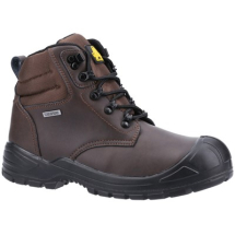 AS241 DARTMOOR Brown Leather Waterproof Work Boot with Scuff Cap