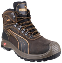 PUMA Sierra Nevada Mid Brown Safety Boot with Scuff Cap
