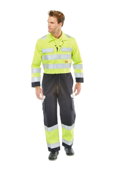 Flame Retardant Anti-Static ARC Hi-Vis Two Tone Coverall Flame Retardant Anti-Static ARC Hi-Vis Two Tone Coverall