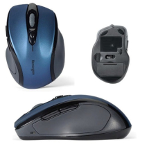 Kensington Pro Fit Mid Size USB Blue Wireless Mouse AC72421