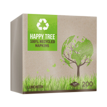 Luncheon Ultra Ply Happy Tree 8-Fold Napkins (Pack of 2000)