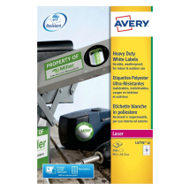 Avery Laser Label 99.1x42.3mm Heavy Duty White (Pack of 240)