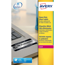 Avery SILVER Laser Label Heavy Duty 189x20 Sheets (Pack of 3780)