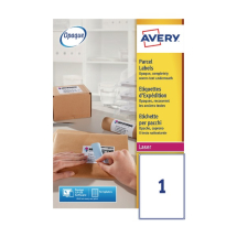 Avery White Laser Parcel Labels 199.6 x 289.1mm 1 Per Sheet Pack of 500 L7167-500