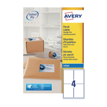 Avery QuickDRY White Inkjet Labels 139 x 99.1mm 4 Per Sheet Pack of 400 AV98977