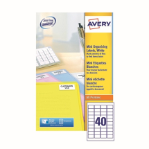 Avery Laser Mini Labels 40x25Sheets White (Pack of 1000)